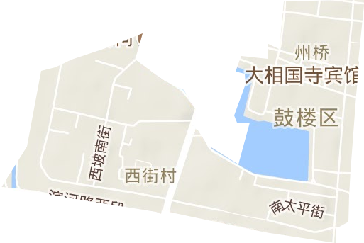 州桥街道地形地图