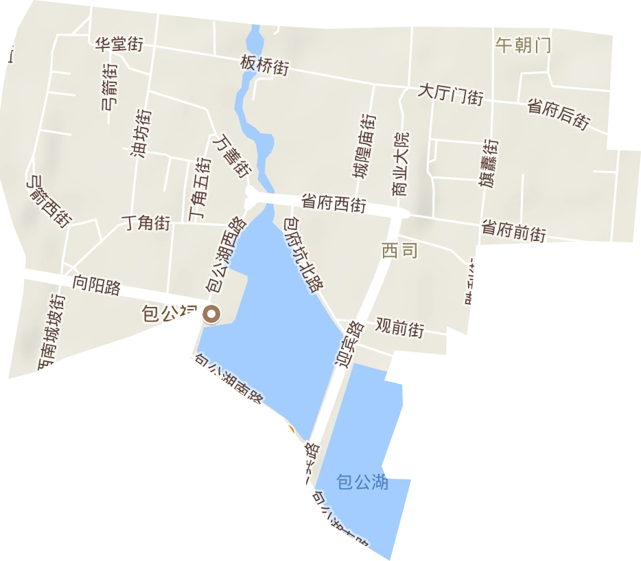 西司门街道地形地图