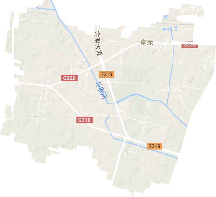 南苑街道地形地图