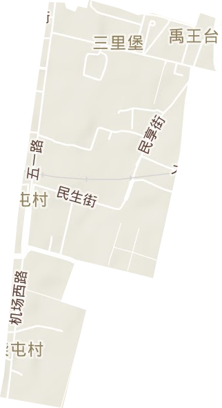 三里堡街道地形地图