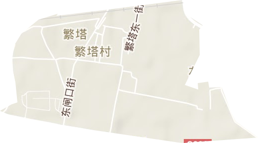 繁塔街道地形地图