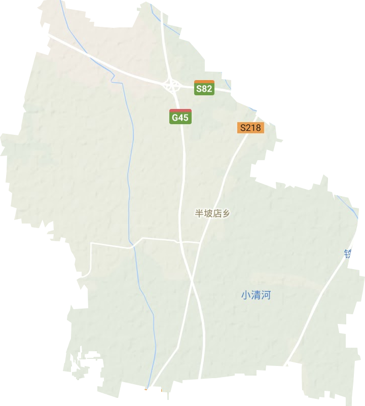 半坡店乡地形地图
