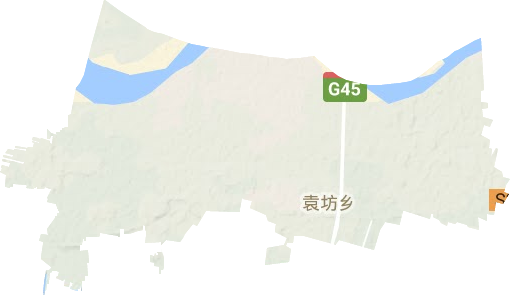 袁坊乡地形地图