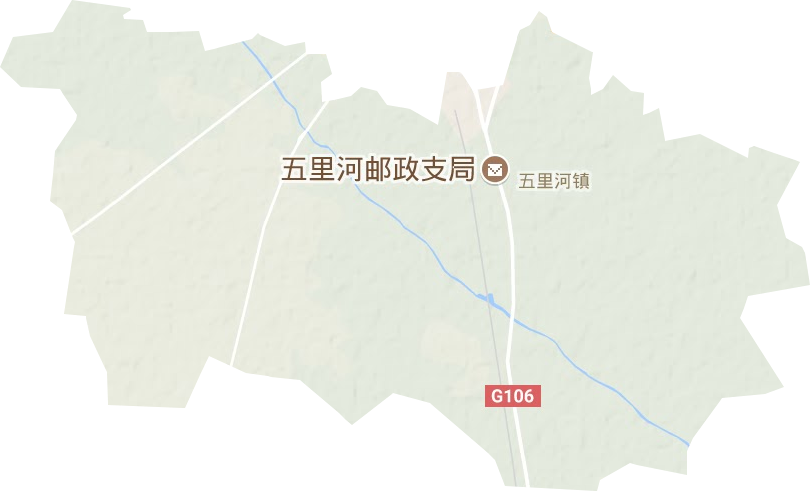 五里河镇地形地图
