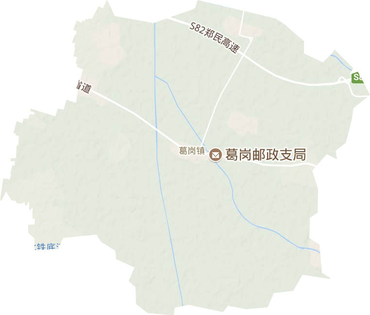 葛岗镇地形地图