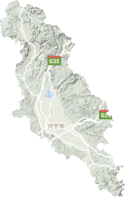 兴宁市地形地图