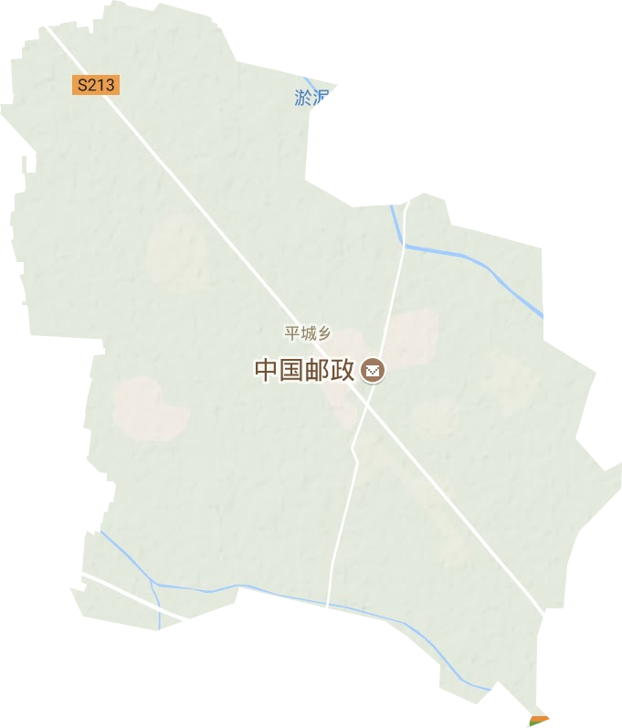 平城乡地形地图