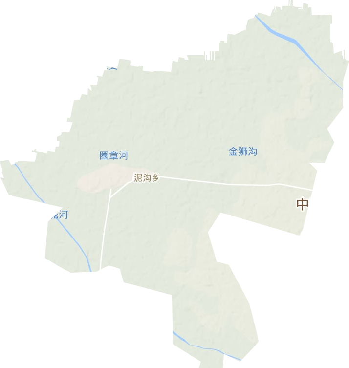 泥沟乡地形地图