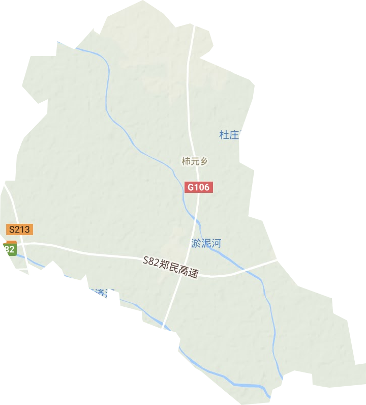 柿园乡地形地图