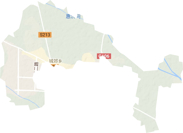 城郊乡地形地图
