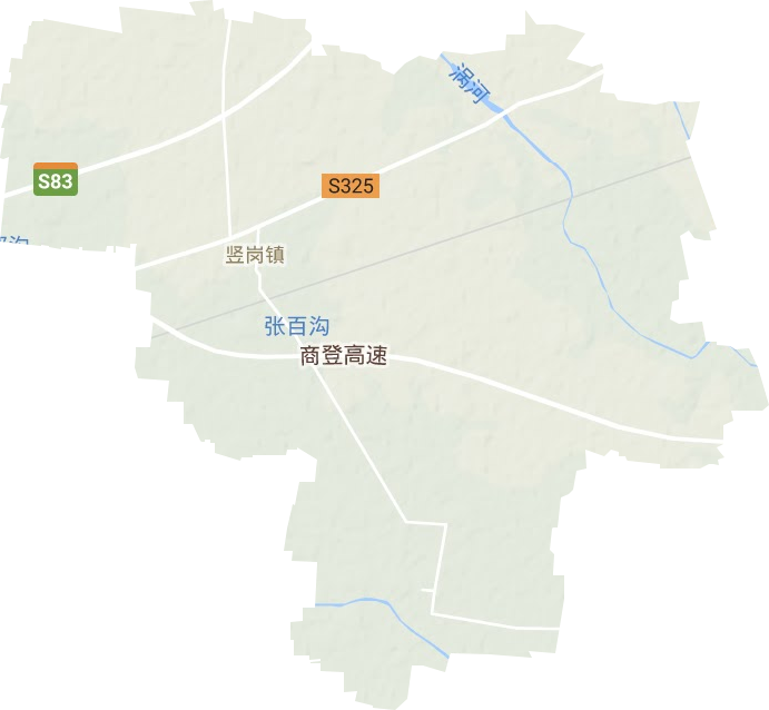 竖岗镇地形地图