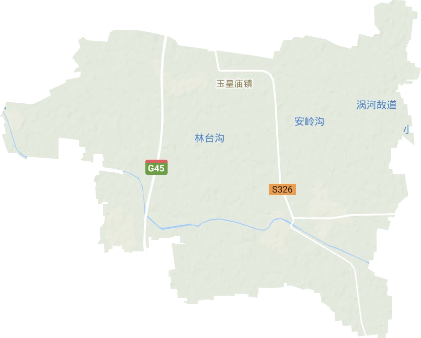 玉皇庙镇地形地图