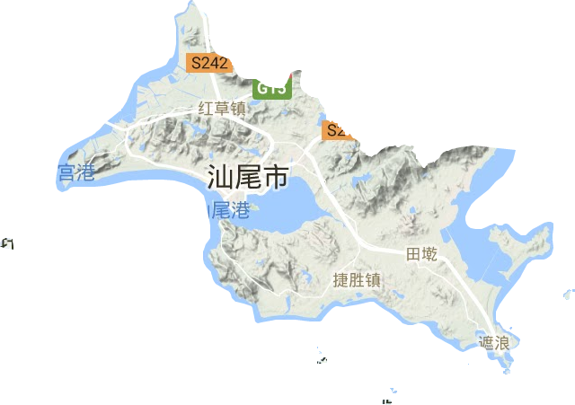 城区地形地图