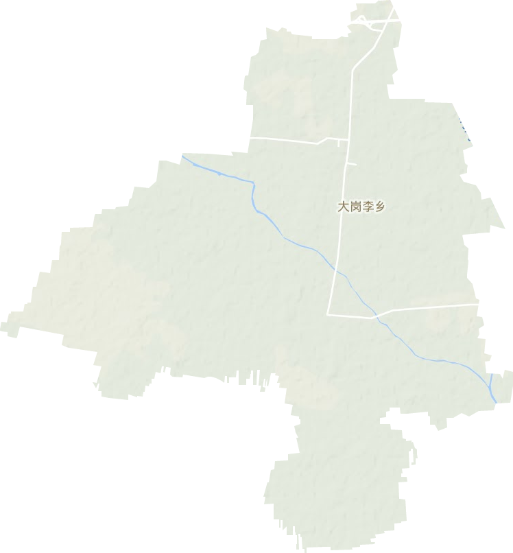 大岗李乡地形地图