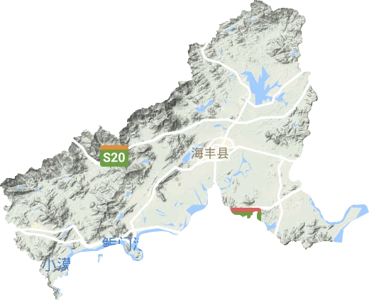 海丰县地形地图