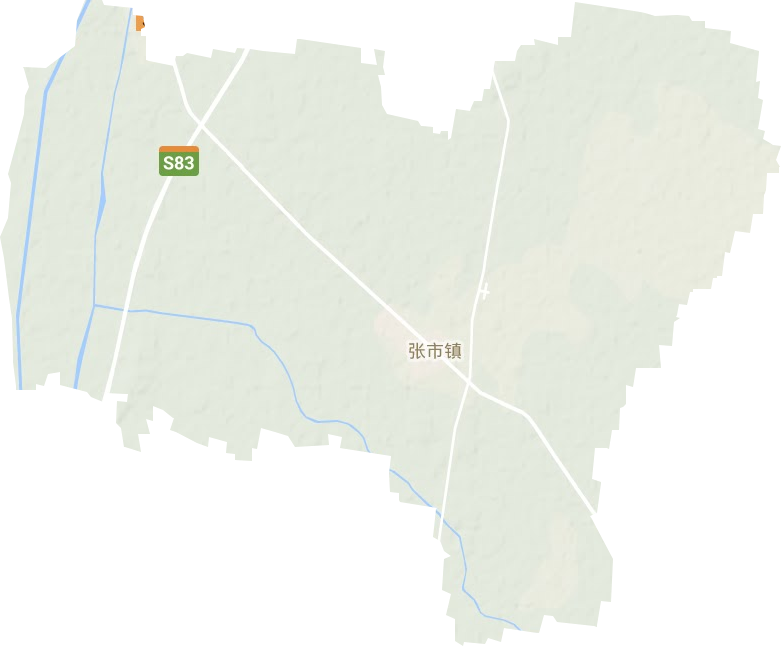 张市镇地形地图