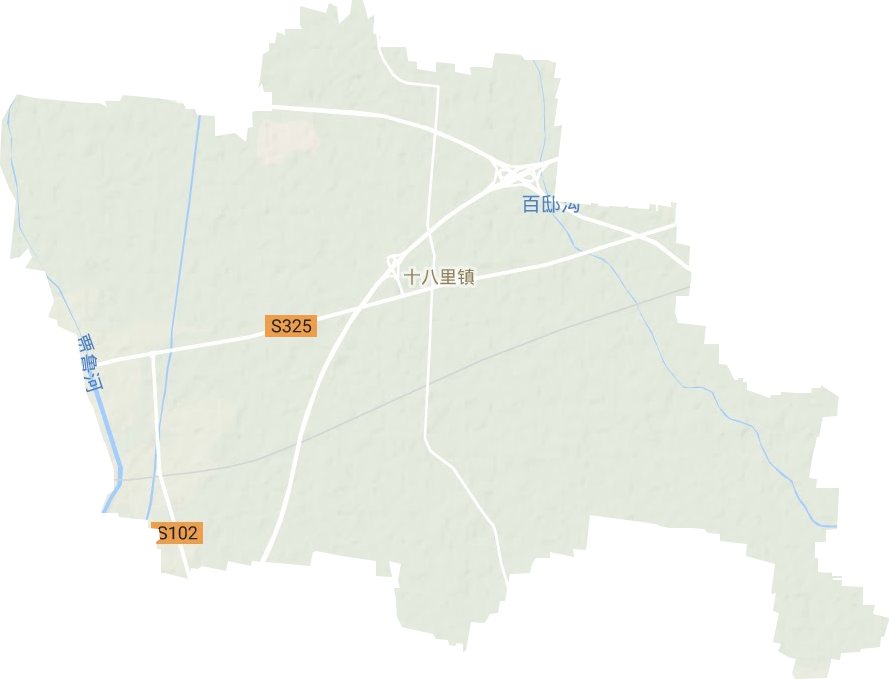 十八里镇地形地图