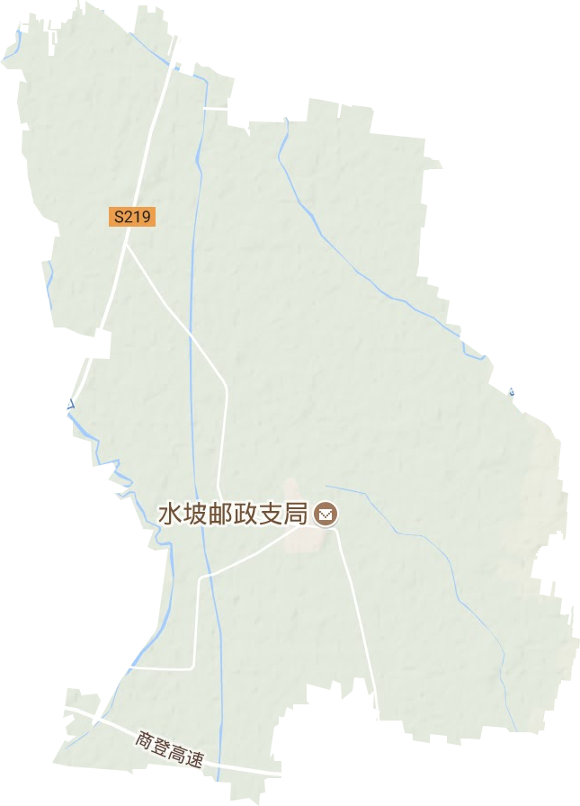 水坡镇地形地图