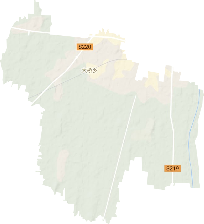 大桥乡地形地图