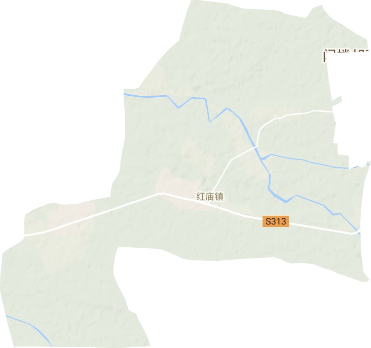 红庙镇地形地图
