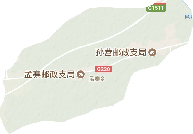 孟寨乡地形地图