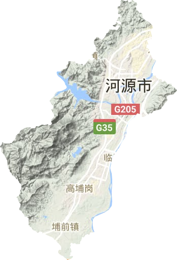 源城区地形地图
