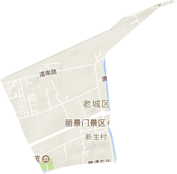 西关街道地形地图