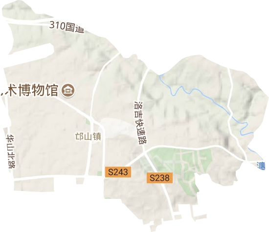 邙山街道地形地图