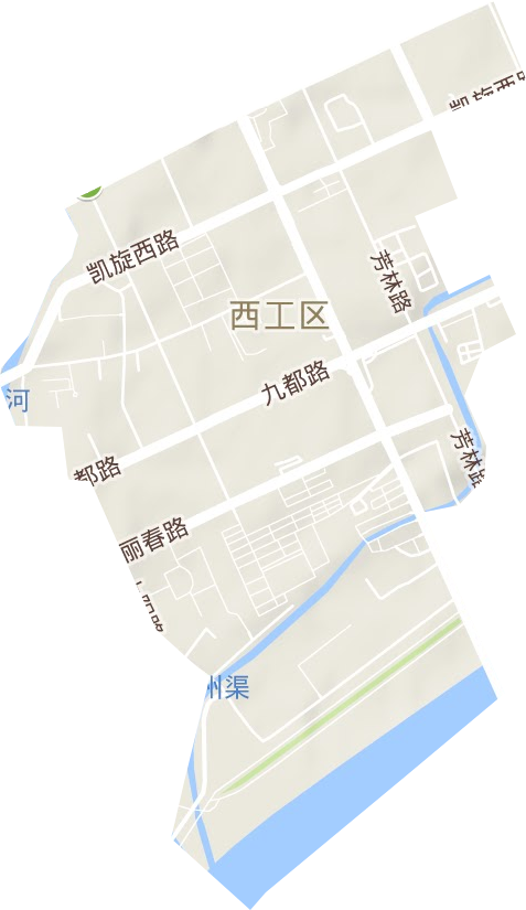 王城路街道地形地图
