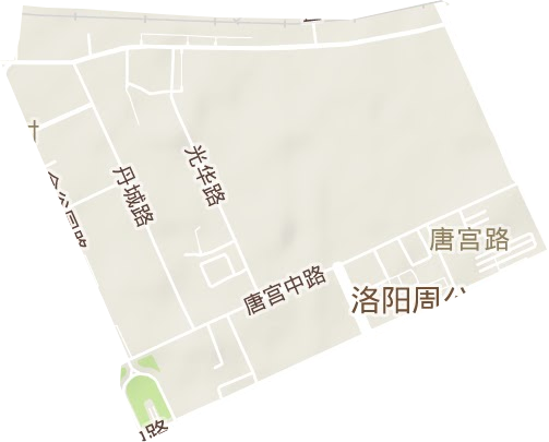 唐宫路街道地形地图