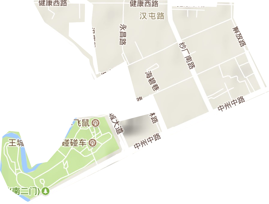 汉屯路街道地形地图