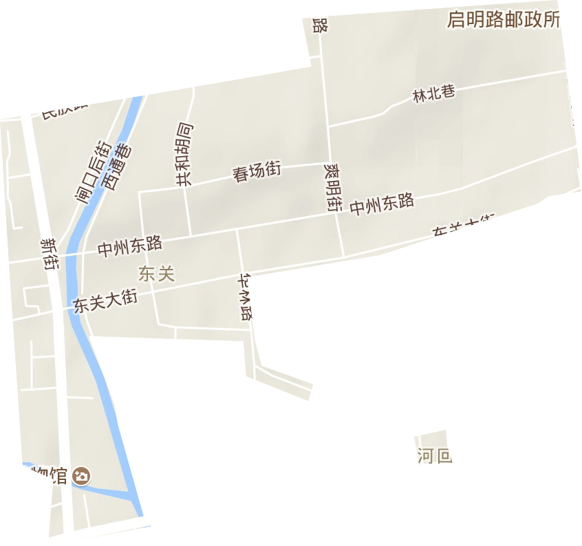 东关街道地形地图