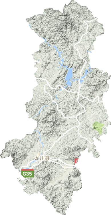 龙川县地形地图