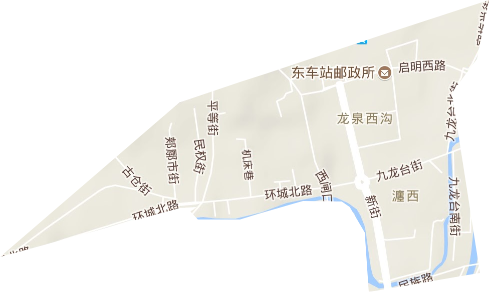 瀍西街道地形地图