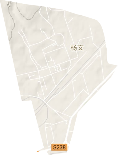杨文街道地形地图