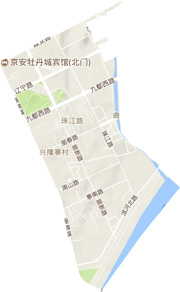 珠江路街道地形地图