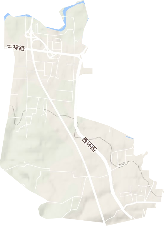 工农街道地形地图