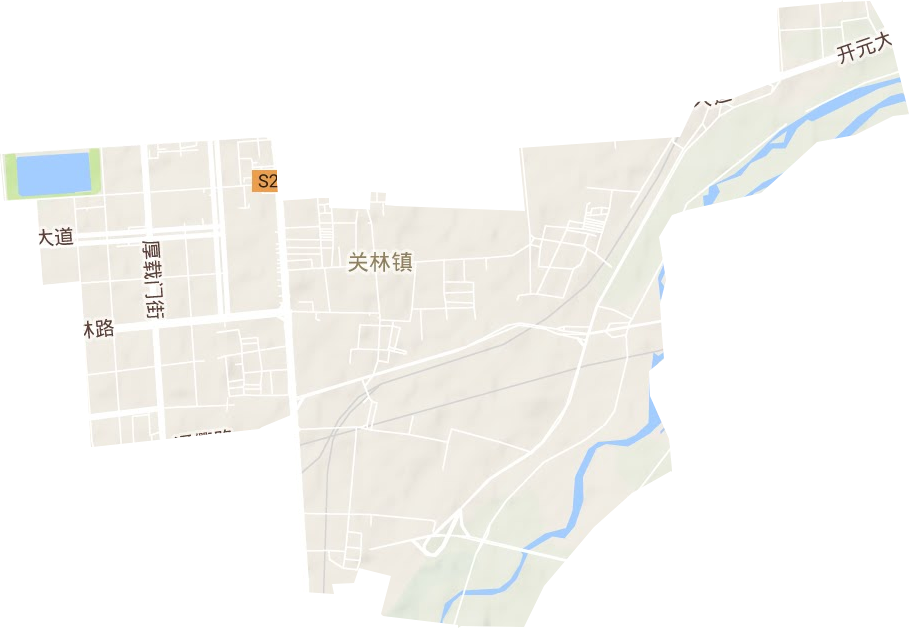 关林街道地形地图