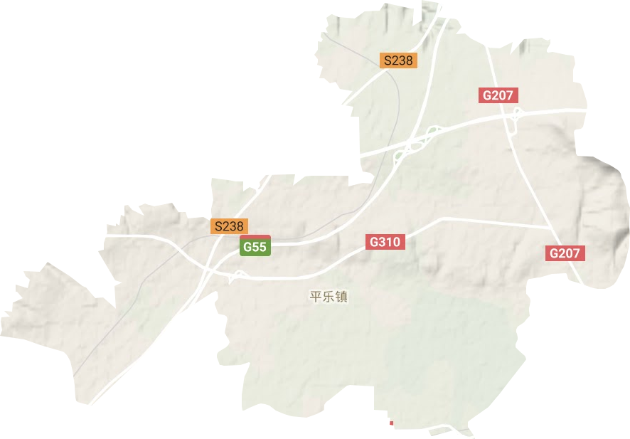 平乐镇地形地图