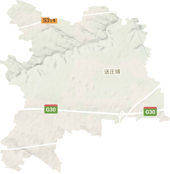 送庄镇地形地图