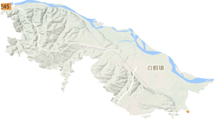 白鹤镇地形地图