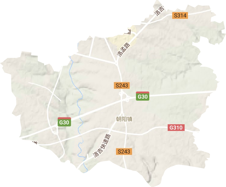 朝阳镇地形地图