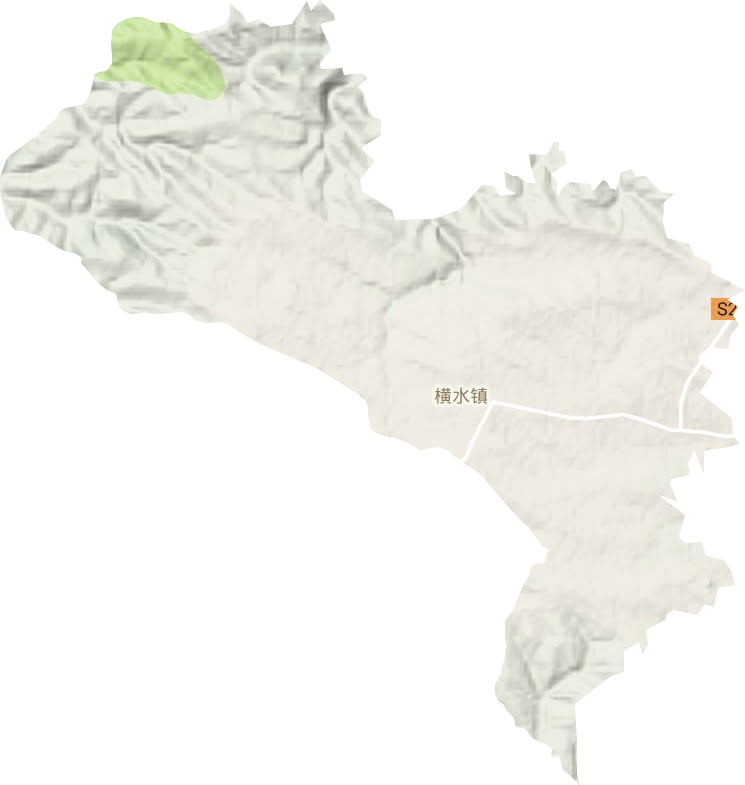 横水镇地形地图