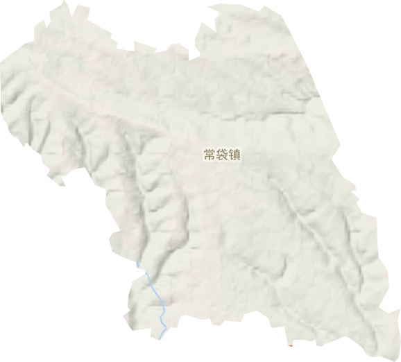 常袋镇地形地图