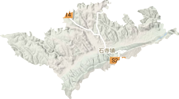 石寺镇地形地图