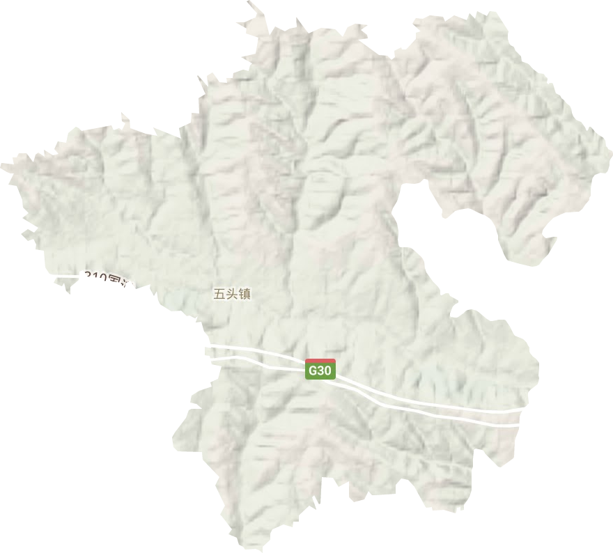 五头镇地形地图