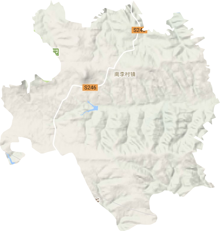 南李村镇地形地图