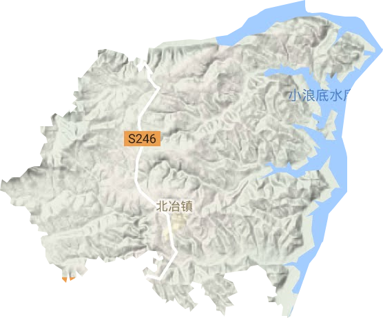 北冶镇地形地图