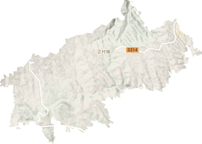 正村镇地形地图