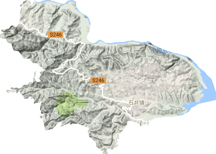 石井镇地形地图